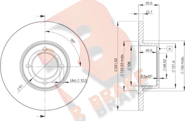 R Brake 78RBD20751 - Kočioni disk www.molydon.hr