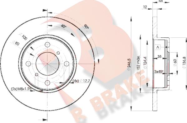 R Brake 78RBD20711 - Kočioni disk www.molydon.hr