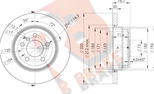 R Brake 78RBD21970 - Kočioni disk www.molydon.hr