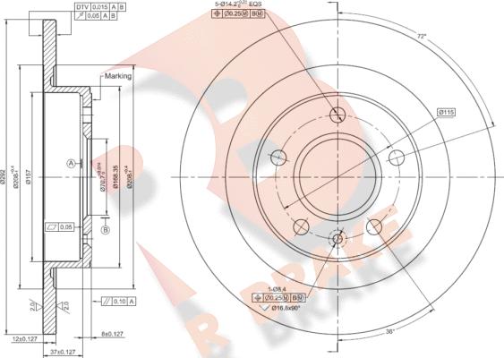 R Brake 78RBD21558 - Kočioni disk www.molydon.hr