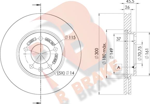 R Brake 78RBD21557 - Kočioni disk www.molydon.hr