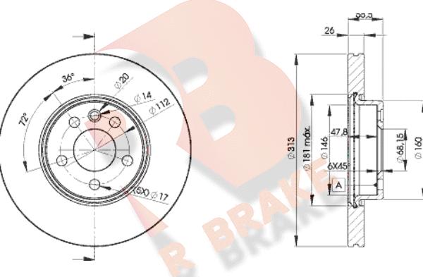 R Brake 78RBD21530 - Kočioni disk www.molydon.hr