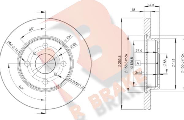 R Brake 78RBD21608 - Kočioni disk www.molydon.hr