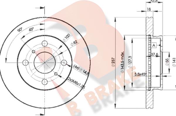 R Brake 78RBD21607 - Kočioni disk www.molydon.hr