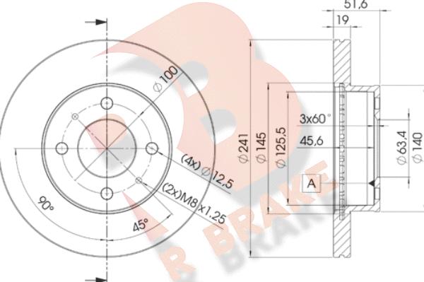 R Brake 78RBD21008 - Kočioni disk www.molydon.hr