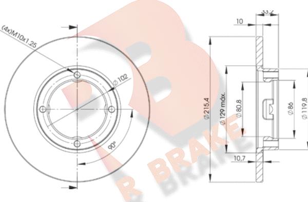 R Brake 78RBD21160 - Kočioni disk www.molydon.hr