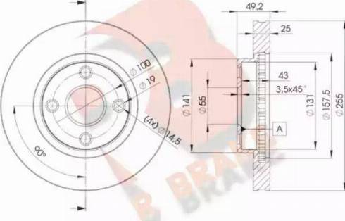 R Brake 78RBD21330 - Kočioni disk www.molydon.hr