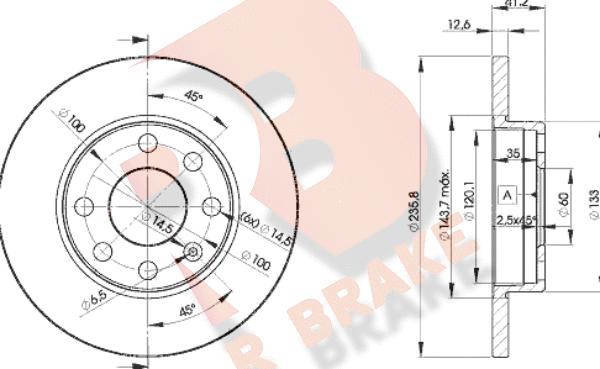 R Brake 78RBD21240 - Kočioni disk www.molydon.hr