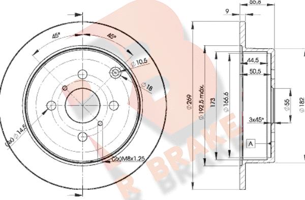 R Brake 78RBD21221 - Kočioni disk www.molydon.hr