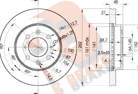 R Brake 78RBD21700 - Kočioni disk www.molydon.hr