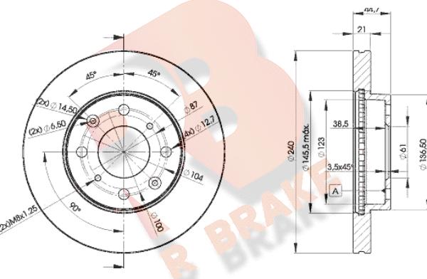 R Brake 78RBD21701 - Kočioni disk www.molydon.hr