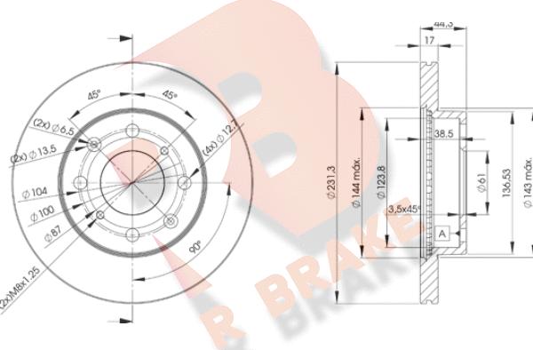 R Brake 78RBD21702 - Kočioni disk www.molydon.hr