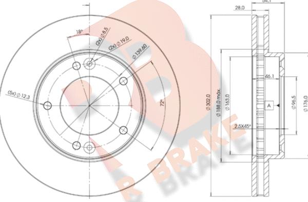 R Brake 78RBD21712 - Kočioni disk www.molydon.hr