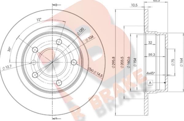 R Brake 78RBD21725 - Kočioni disk www.molydon.hr