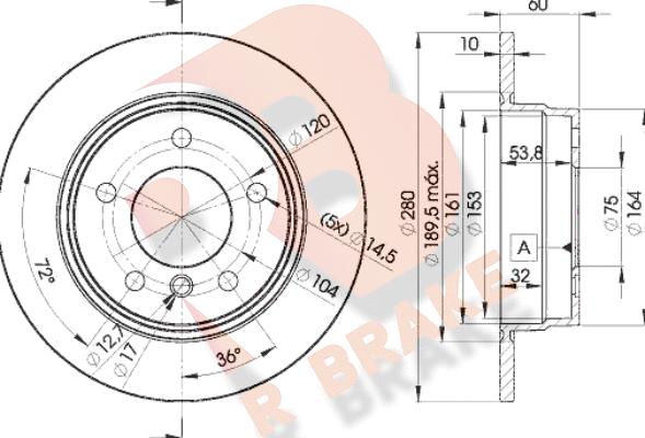 R Brake 78RBD28936 - Kočioni disk www.molydon.hr