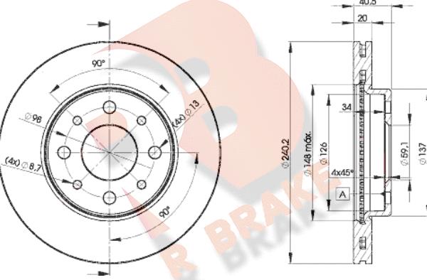 R Brake 78RBD28929 - Kočioni disk www.molydon.hr