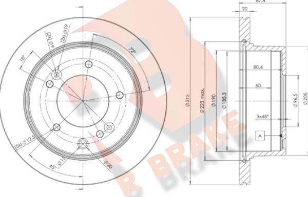 R Brake 78RBD28411 - Kočioni disk www.molydon.hr