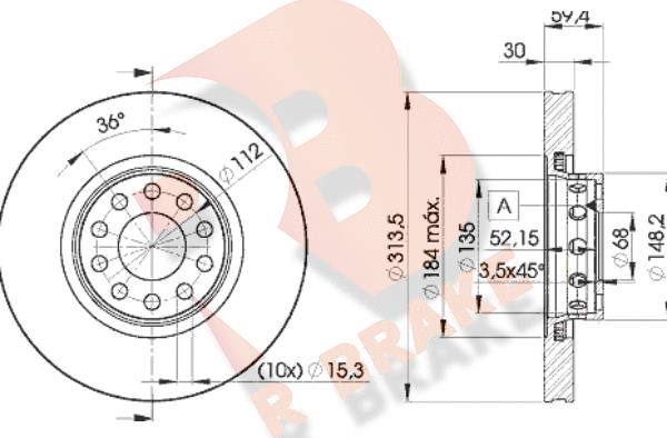 R Brake 78RBD28015 - Kočioni disk www.molydon.hr