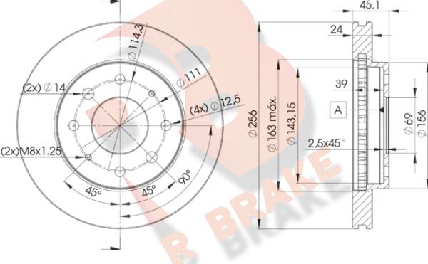 R Brake 78RBD28107 - Kočioni disk www.molydon.hr