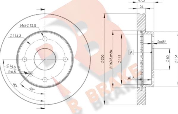 R Brake 78RBD28338 - Kočioni disk www.molydon.hr