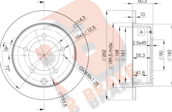 R Brake 78RBD28326 - Kočioni disk www.molydon.hr