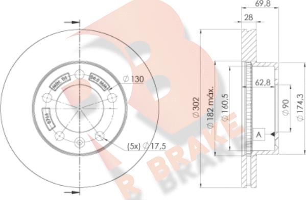 R Brake 78RBD28766 - Kočioni disk www.molydon.hr