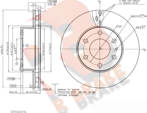 R Brake 78RBD28761 - Kočioni disk www.molydon.hr