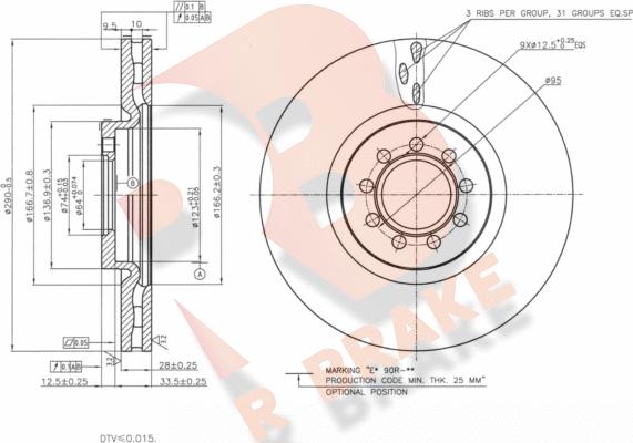 R Brake 78RBD28762 - Kočioni disk www.molydon.hr