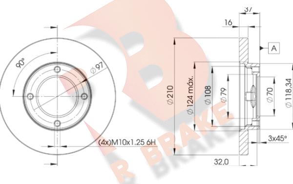 R Brake 78RBD28702 - Kočioni disk www.molydon.hr