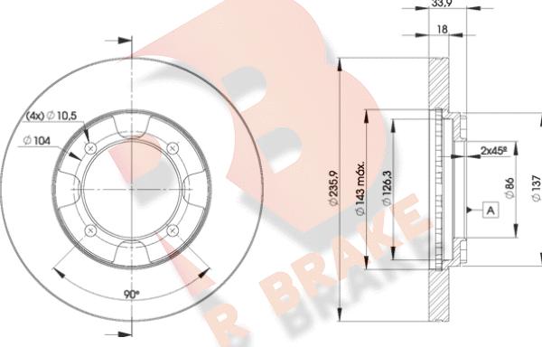 R Brake 78RBD28735 - Kočioni disk www.molydon.hr