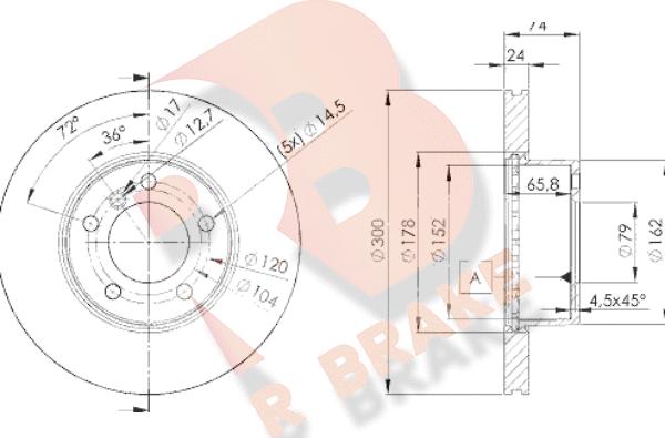 R Brake 78RBD23405 - Kočioni disk www.molydon.hr