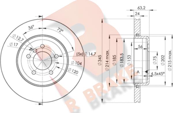 R Brake 78RBD23403 - Kočioni disk www.molydon.hr