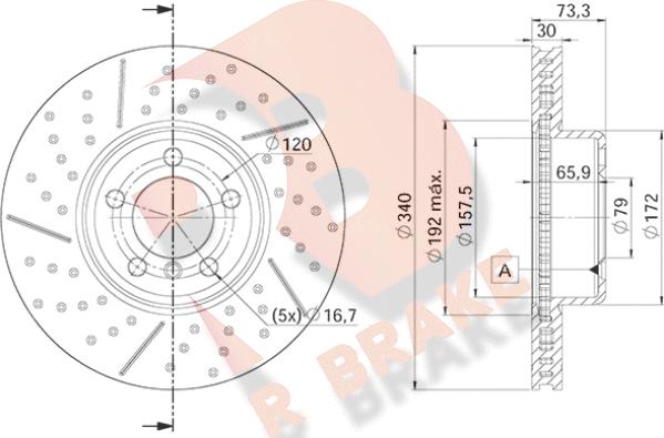 R Brake 78RBD23419 - Kočioni disk www.molydon.hr