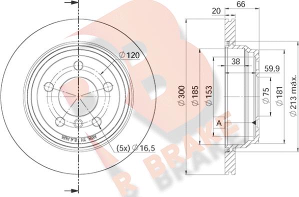 R Brake 78RBD23418 - Kočioni disk www.molydon.hr