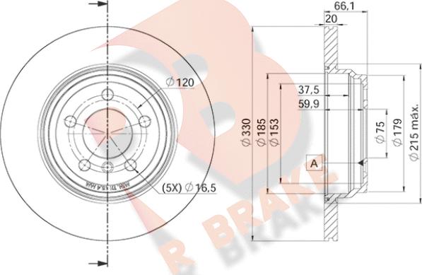 R Brake 78RBD23420 - Kočioni disk www.molydon.hr