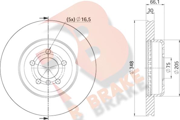 R Brake 78RBD23554 - Kočioni disk www.molydon.hr