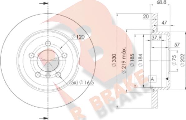 R Brake 78RBD23558 - Kočioni disk www.molydon.hr