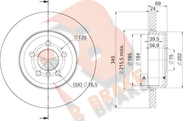 R Brake 78RBD23562 - Kočioni disk www.molydon.hr