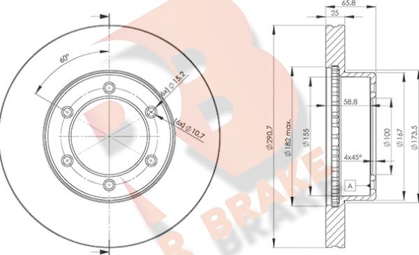 R Brake 78RBD23520 - Kočioni disk www.molydon.hr