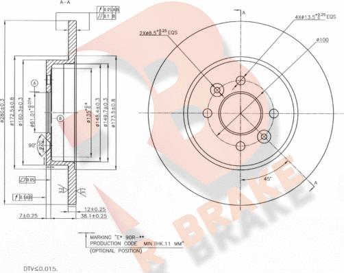 R Brake 78RBD23574 - Kočioni disk www.molydon.hr