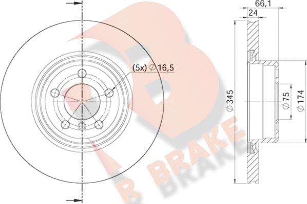 R Brake 78RBD23571 - Kočioni disk www.molydon.hr