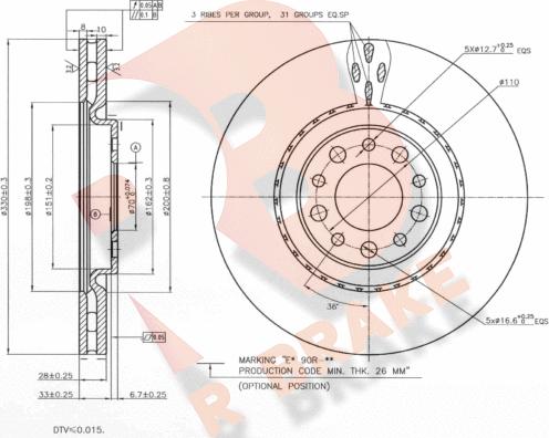 R Brake 78RBD23609 - Kočioni disk www.molydon.hr