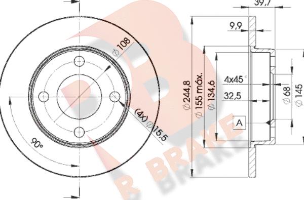 R Brake 78RBD23636 - Kočioni disk www.molydon.hr