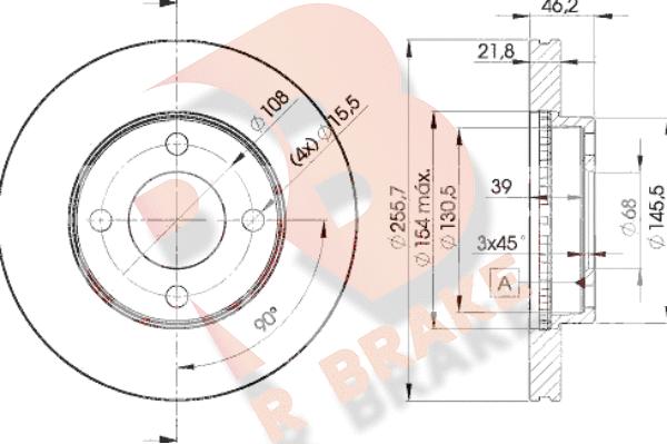 R Brake 78RBD23633 - Kočioni disk www.molydon.hr