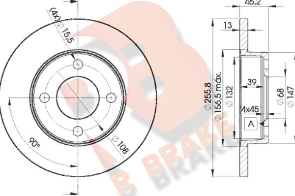 R Brake 78RBD23632 - Kočioni disk www.molydon.hr