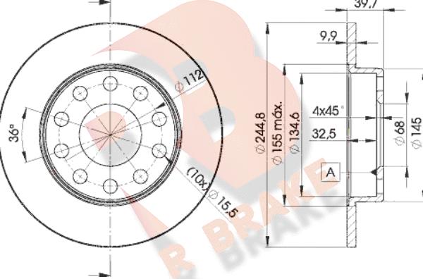 R Brake 78RBD23637 - Kočioni disk www.molydon.hr