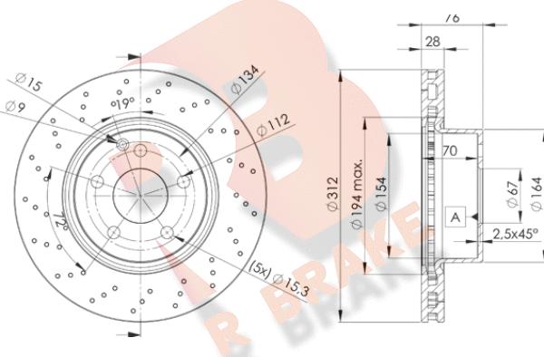 R Brake 78RBD23054 - Kočioni disk www.molydon.hr