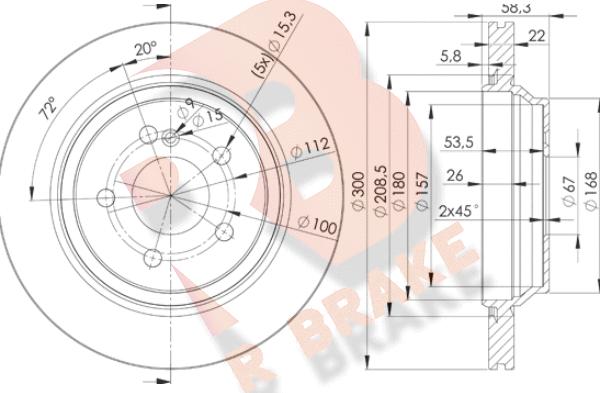 R Brake 78RBD23053 - Kočioni disk www.molydon.hr