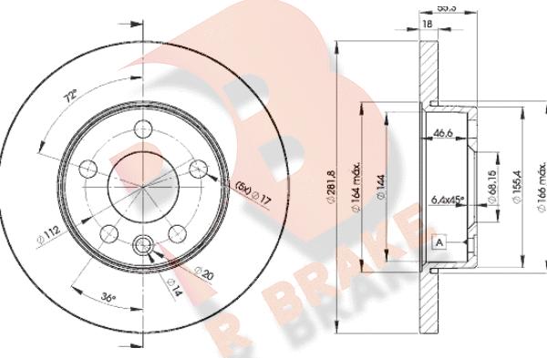 R Brake 78RBD23018 - Kočioni disk www.molydon.hr