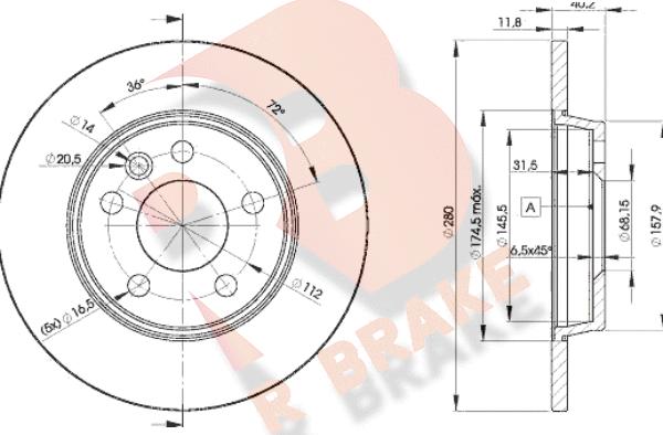 R Brake 78RBD23111 - Kočioni disk www.molydon.hr